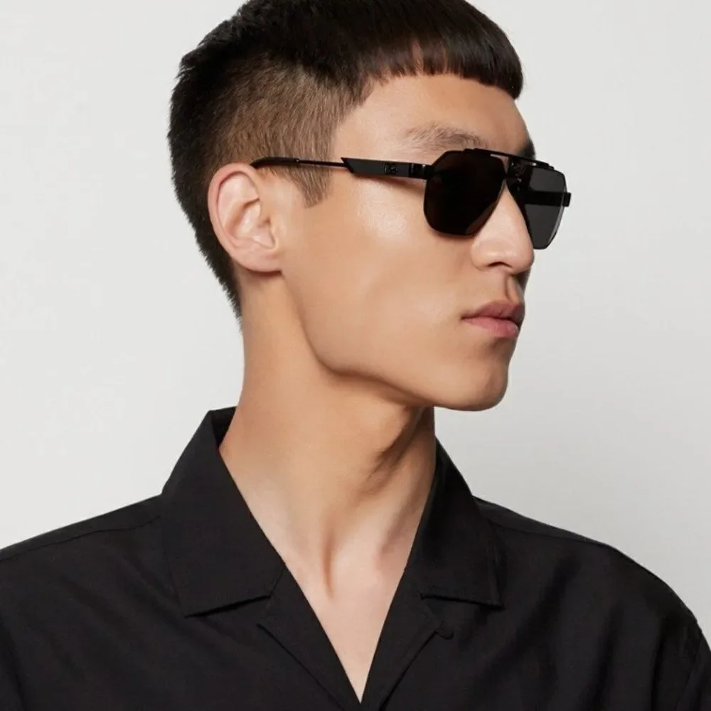 SALE! NEW D&G DG2294 01/87 Black Grey Pilot Metal Unisex Sunglasses